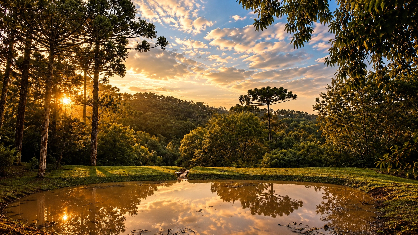 Lago privativo do Alpina Urubici