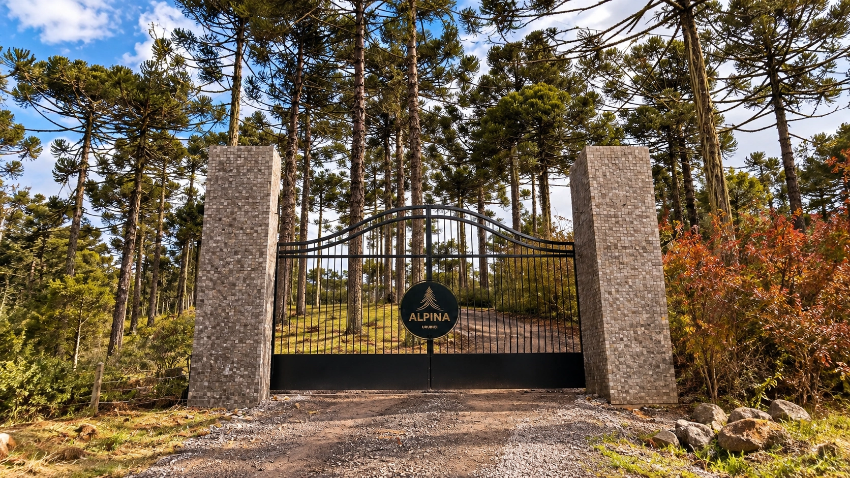 Portão de acesso do Alpina Urubici